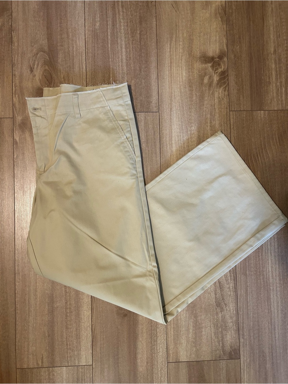 Divided Wide Leg Pants in Light Beige NWT